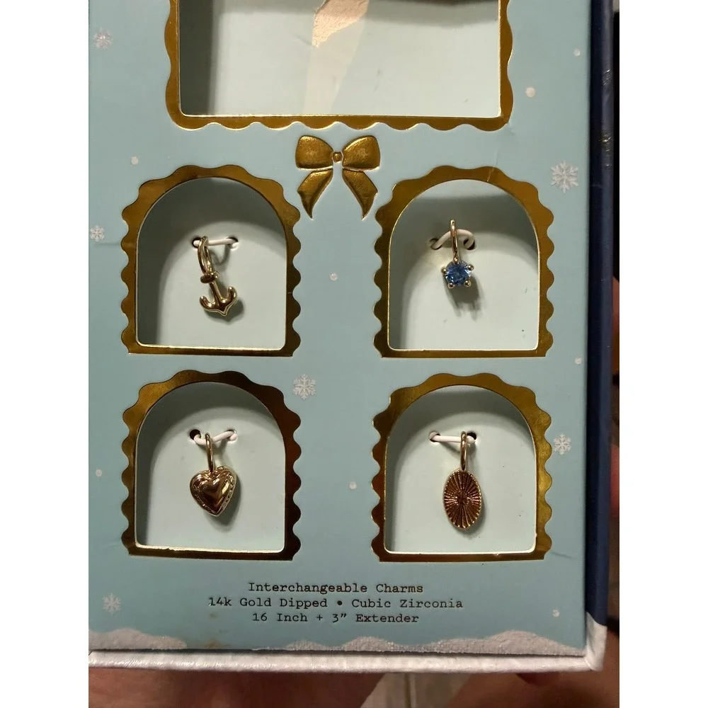 A New Day Women Necklace Charms 14K Gold Interchangeable Charms Heart Anchor